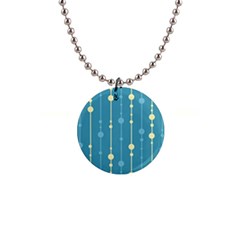 Blue Pattern Button Necklaces