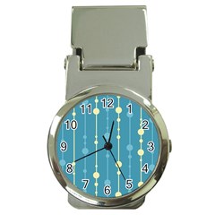 Blue Pattern Money Clip Watches