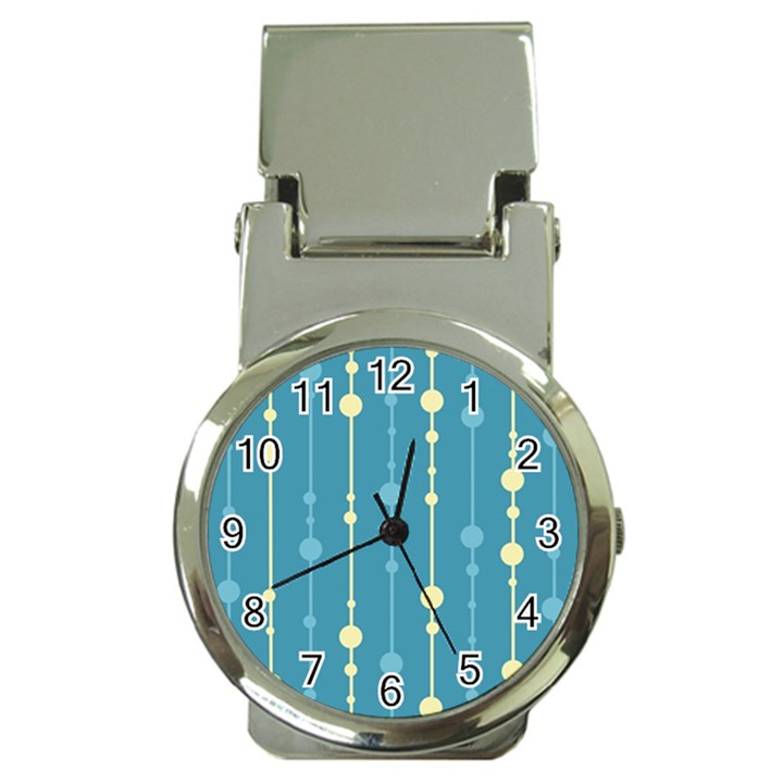 Blue pattern Money Clip Watches