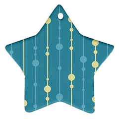 Blue Pattern Star Ornament (two Sides) 