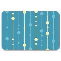 Blue Pattern Large Doormat  by Valentinaart