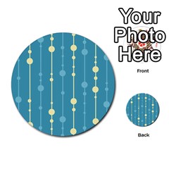 Blue Pattern Multi-purpose Cards (round) 