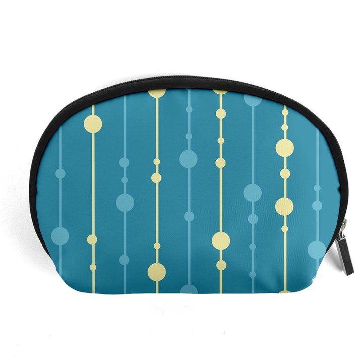 Blue pattern Accessory Pouches (Large) 