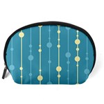 Blue pattern Accessory Pouches (Large)  Back