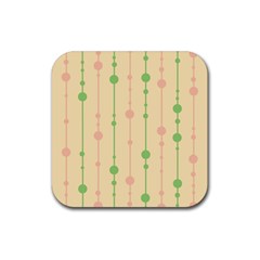 Pastel Pattern Rubber Coaster (square)  by Valentinaart