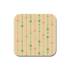 Pastel Pattern Rubber Square Coaster (4 Pack)  by Valentinaart