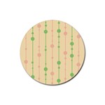 Pastel pattern Rubber Coaster (Round)  Front