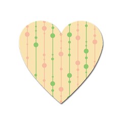 Pastel Pattern Heart Magnet