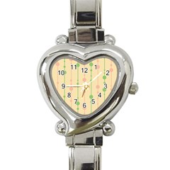 Pastel Pattern Heart Italian Charm Watch