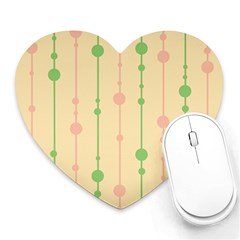 Pastel Pattern Heart Mousepads