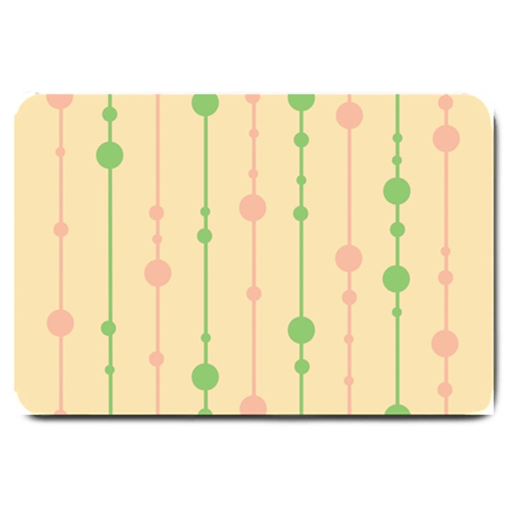 Pastel pattern Large Doormat 