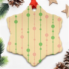 Pastel Pattern Snowflake Ornament (2-side)