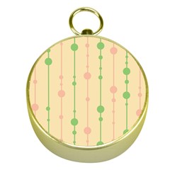 Pastel Pattern Gold Compasses