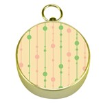 Pastel pattern Gold Compasses Front