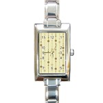 Brown pattern Rectangle Italian Charm Watch Front