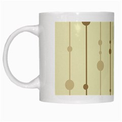 Brown Pattern White Mugs by Valentinaart