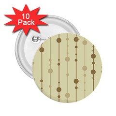 Brown Pattern 2 25  Buttons (10 Pack) 