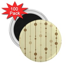 Brown Pattern 2 25  Magnets (100 Pack) 