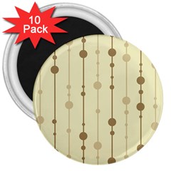 Brown Pattern 3  Magnets (10 Pack) 