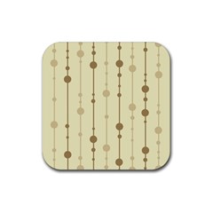 Brown Pattern Rubber Coaster (square) 