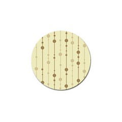 Brown Pattern Golf Ball Marker