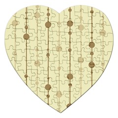 Brown Pattern Jigsaw Puzzle (heart)