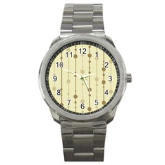 Brown Pattern Sport Metal Watch