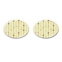 Brown Pattern Cufflinks (oval)