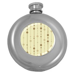 Brown Pattern Round Hip Flask (5 Oz) by Valentinaart