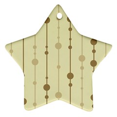 Brown Pattern Star Ornament (two Sides) 