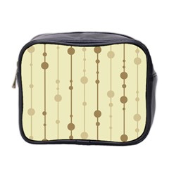 Brown Pattern Mini Toiletries Bag 2-side by Valentinaart