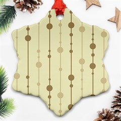 Brown Pattern Snowflake Ornament (2-side)