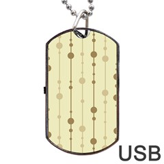 Brown Pattern Dog Tag Usb Flash (one Side)