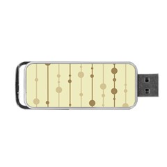 Brown Pattern Portable Usb Flash (one Side) by Valentinaart