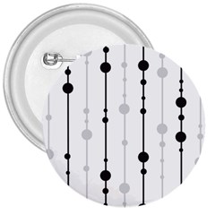 Black And White Elegant Pattern 3  Buttons