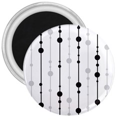 Black And White Elegant Pattern 3  Magnets