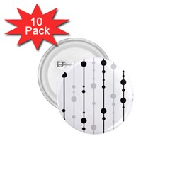 Black And White Elegant Pattern 1 75  Buttons (10 Pack)