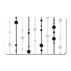 Black And White Elegant Pattern Magnet (rectangular)