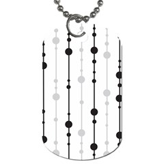 Black And White Elegant Pattern Dog Tag (one Side)