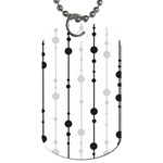 Black and white elegant pattern Dog Tag (One Side) Front