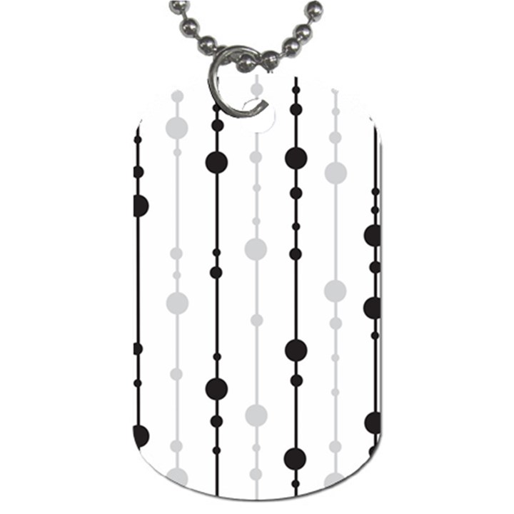 Black and white elegant pattern Dog Tag (One Side)