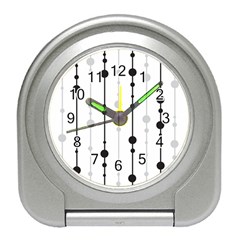 Black And White Elegant Pattern Travel Alarm Clocks