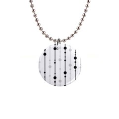 Black And White Elegant Pattern Button Necklaces