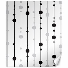 Black And White Elegant Pattern Canvas 8  X 10 