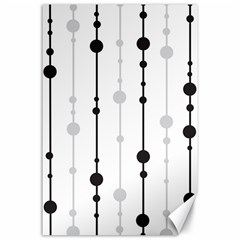 Black And White Elegant Pattern Canvas 24  X 36  by Valentinaart