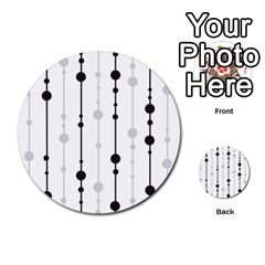 Black And White Elegant Pattern Multi-purpose Cards (round)  by Valentinaart