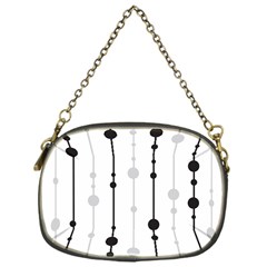 Black And White Elegant Pattern Chain Purses (one Side) 