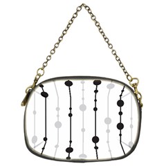 Black And White Elegant Pattern Chain Purses (two Sides) 