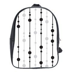 Black And White Elegant Pattern School Bags(large) 