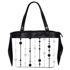 Black And White Elegant Pattern Office Handbags (2 Sides) 